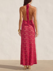 RUNAWAY THE LABEL Kylo Plunge Cowl Maxi Dress