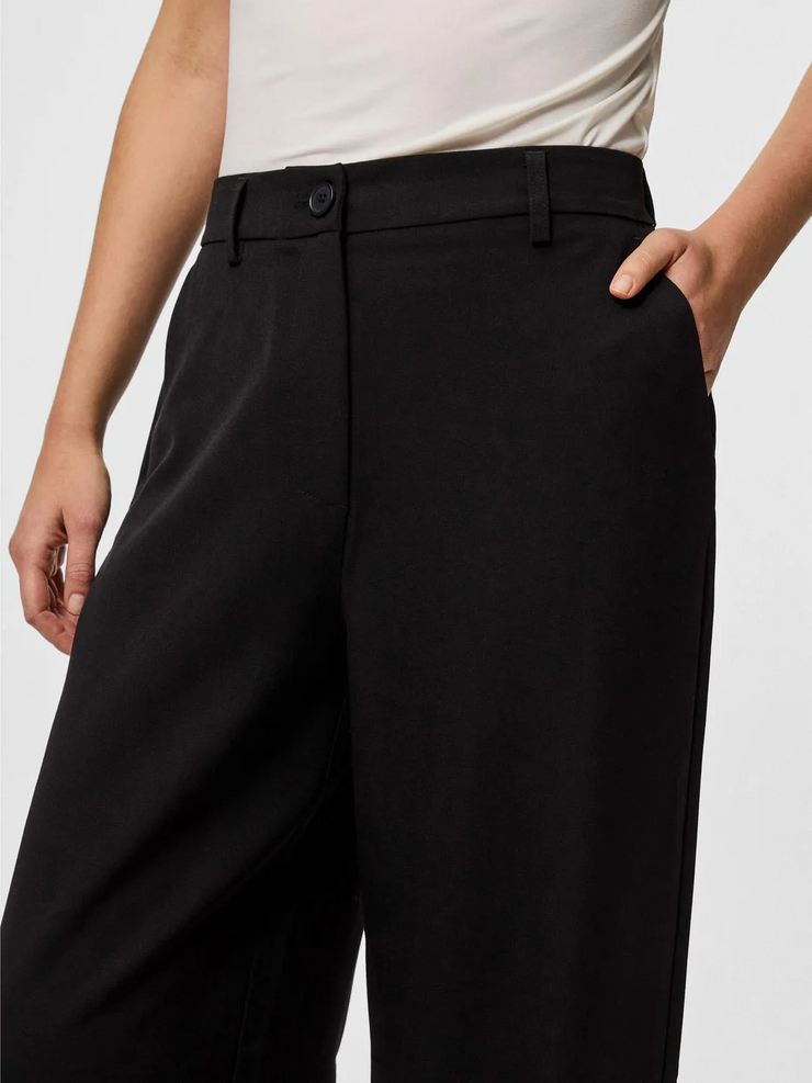 PIECES High Waisted Wide Leg Trouser