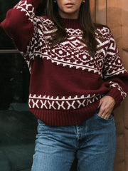 BRUNETTE THE LABEL Fair Isle Knit Sweater