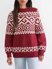 BRUNETTE THE LABEL Fair Isle Knit Sweater