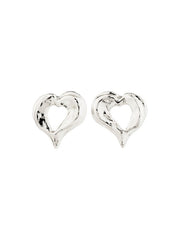 PILGRIM Tide Heart Stud Earrings