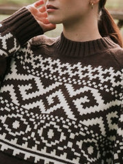 BRUNETTE THE LABEL Fair Isle Knit Sweater