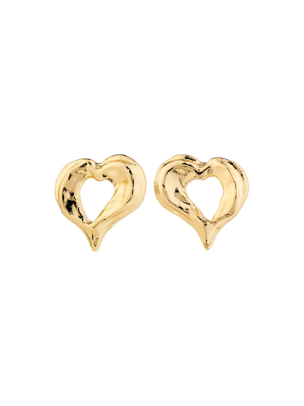 PILGRIM Tide Heart Stud Earrings