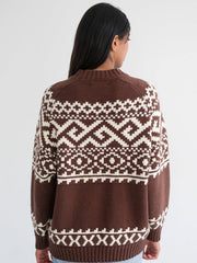 BRUNETTE THE LABEL Fair Isle Knit Sweater