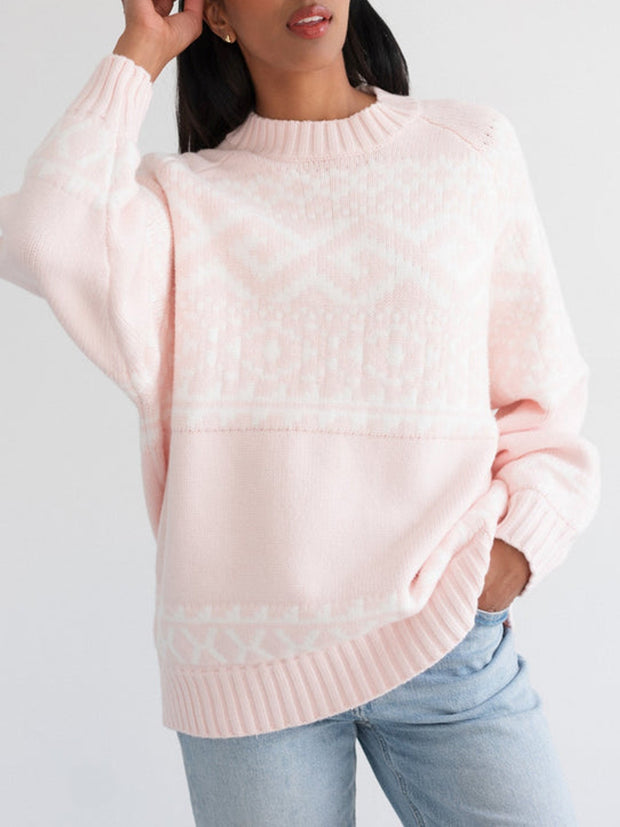 BRUNETTE THE LABEL Fair Isle Knit Sweater