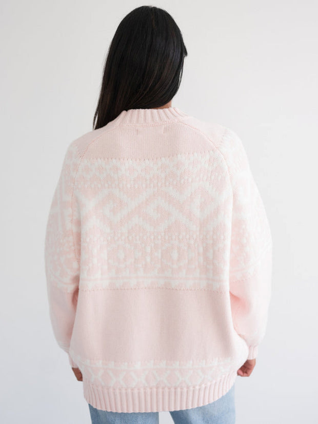 BRUNETTE THE LABEL Fair Isle Knit Sweater