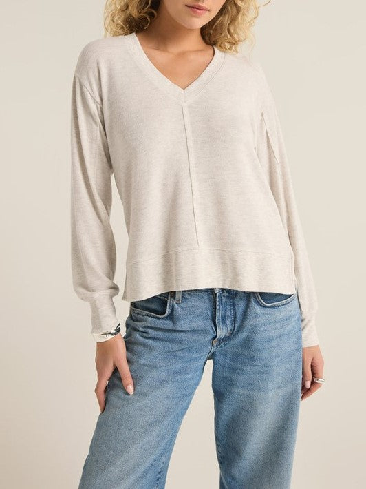 Z SUPPLY Wilder Cloud V-Neck Long Sleeve Top