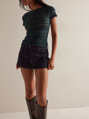 FREE PEOPLE Angelina Lace Tee