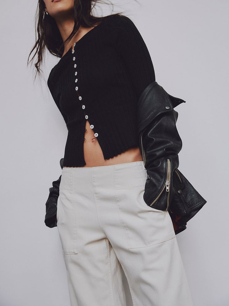 FREE PEOPLE Tilly Button Front Long Sleeve