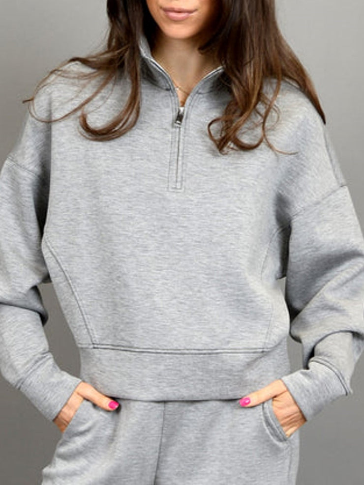 RD STYLE Vae Half Zip Sweater and Drawstring Pant Set