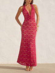 RUNAWAY THE LABEL Kylo Plunge Cowl Maxi Dress