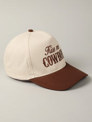 27 Kiss Me Cowboy Embroidered Trucker Hat
