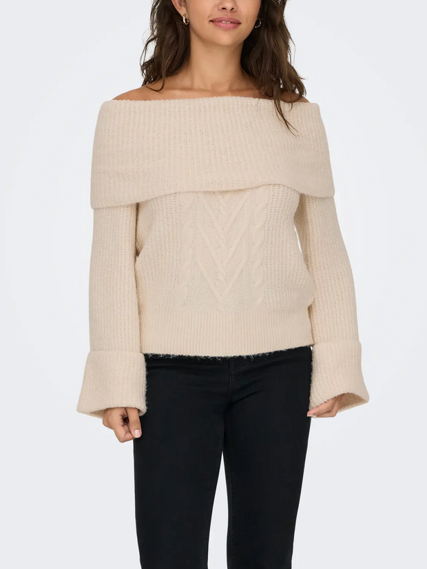 ONLY Luna Off Shoulder Knit Pullover