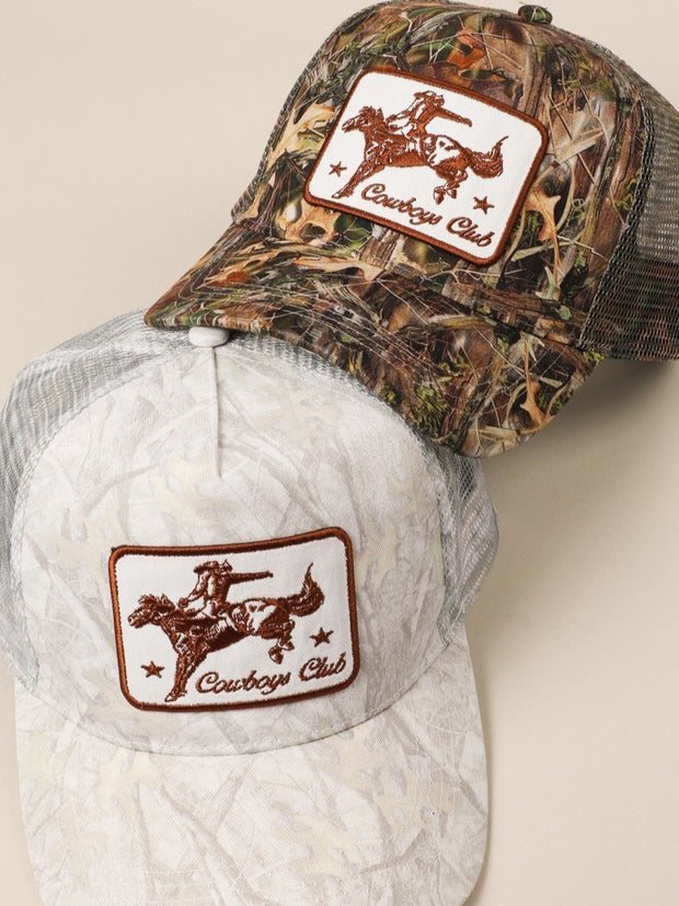 27 Cowboys Club Camo Trucker Hat