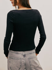 FREE PEOPLE Tilly Button Front Long Sleeve