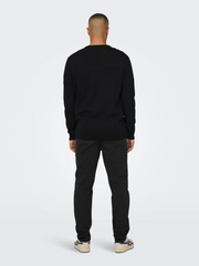 ONLY + SONS Men's Alex Long Sleeve Crew Knit Shirt
