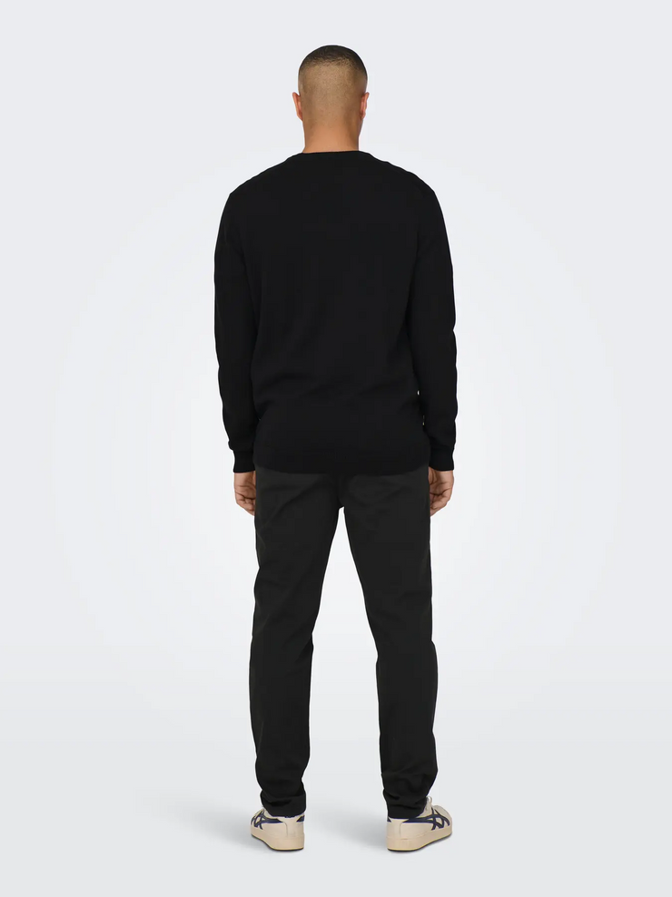 ONLY + SONS Men's Alex Long Sleeve Crew Knit Shirt