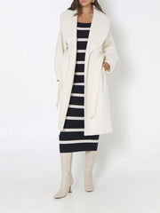 MADISON THE LABEL Kara Striped Knit Midi Dress