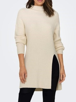 ONLY Katia Side Slit Long Knit Sweater
