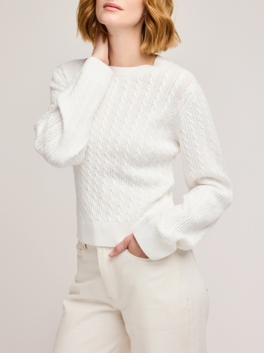 GENTLE FAWN Janice Cable Knit Sweater