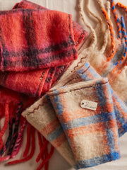 FREE PEOPLE Highland Plaid Skinny Scarf