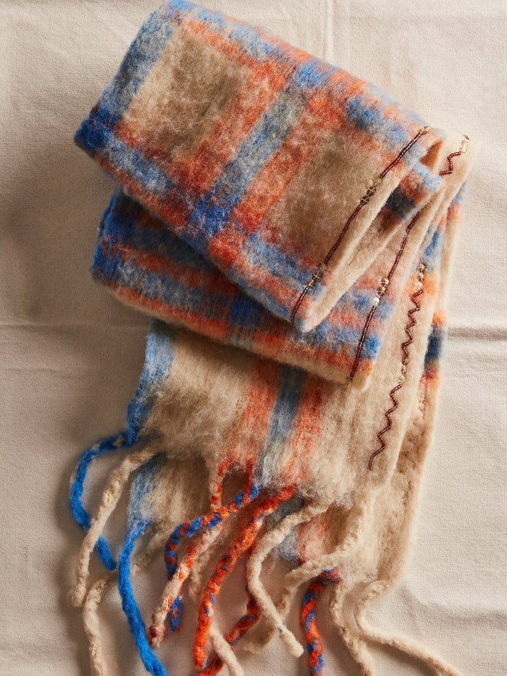 FREE PEOPLE Highland Plaid Skinny Scarf