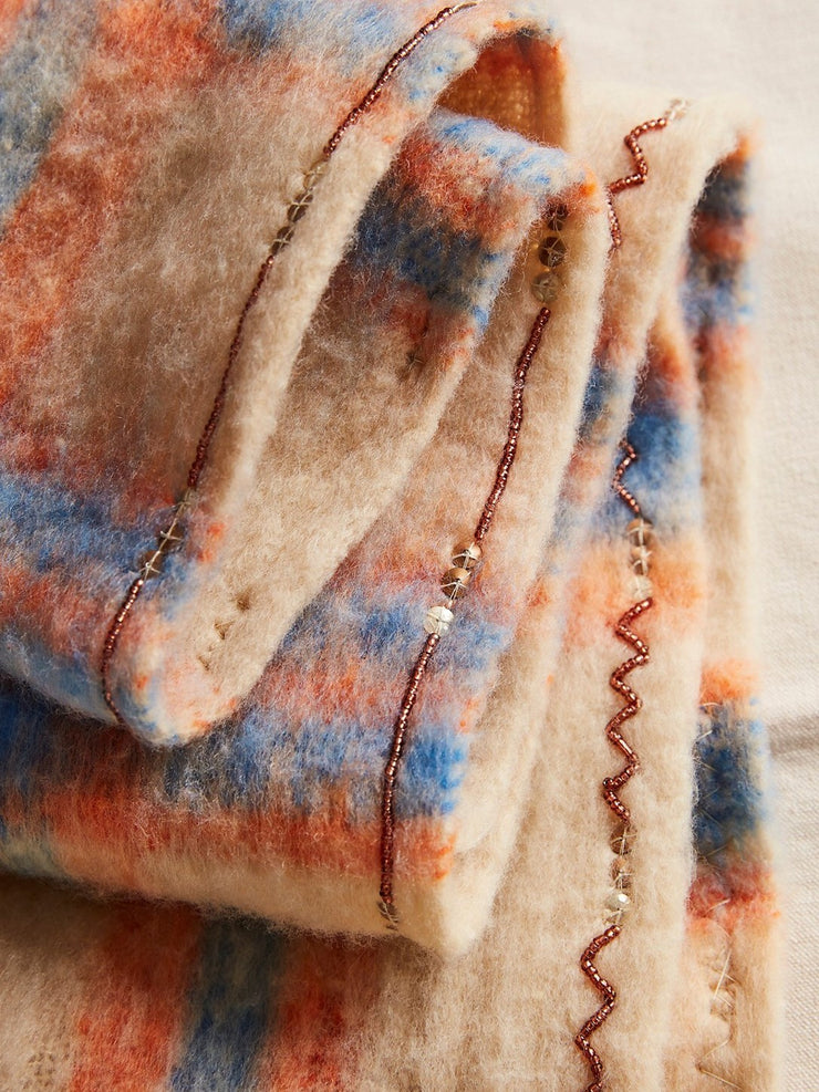 FREE PEOPLE Highland Plaid Skinny Scarf