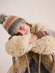 FREE PEOPLE Rainbow Run Hat + Glove Set