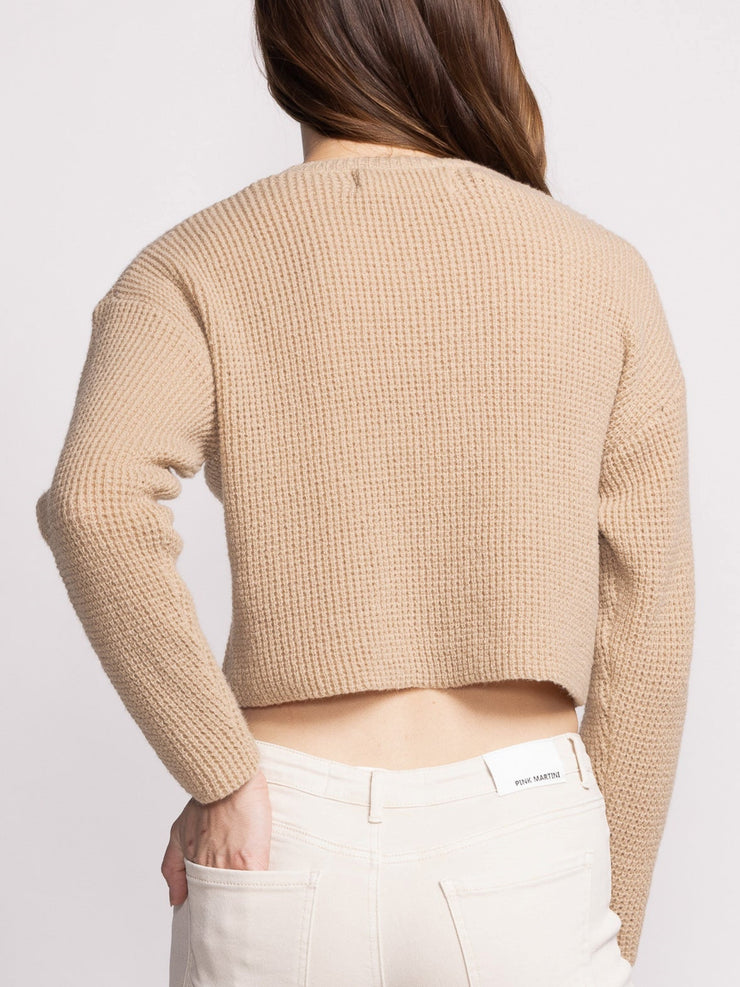 PINK MARTINI Tobi Cropped Knit Sweater