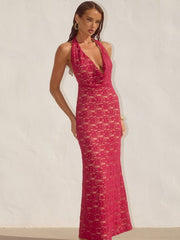 RUNAWAY THE LABEL Kylo Plunge Cowl Maxi Dress