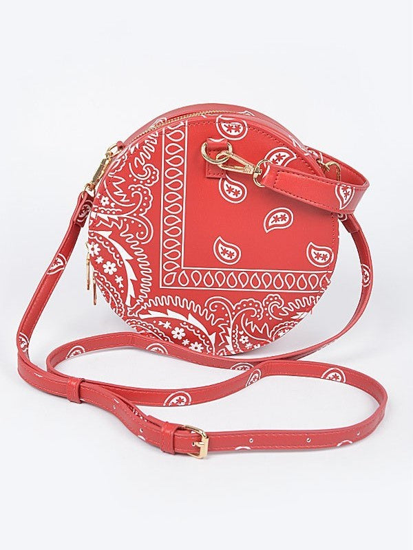 27 Round Paisley Bandana Bag