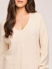 GENTLE FAWN Lisbon V-Neck Waffle Knit Sweater