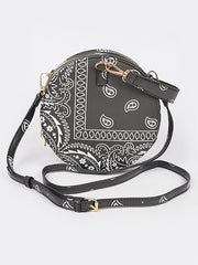 27 Round Paisley Bandana Bag