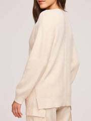 GENTLE FAWN Lisbon V-Neck Waffle Knit Sweater