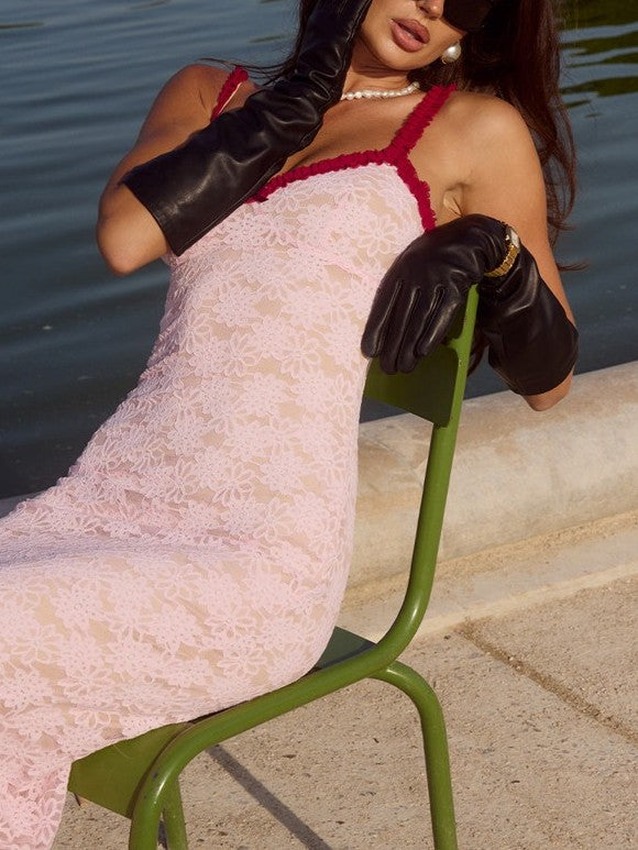 RUNAWAY THE LABEL Sarta Lace Maxi Dress