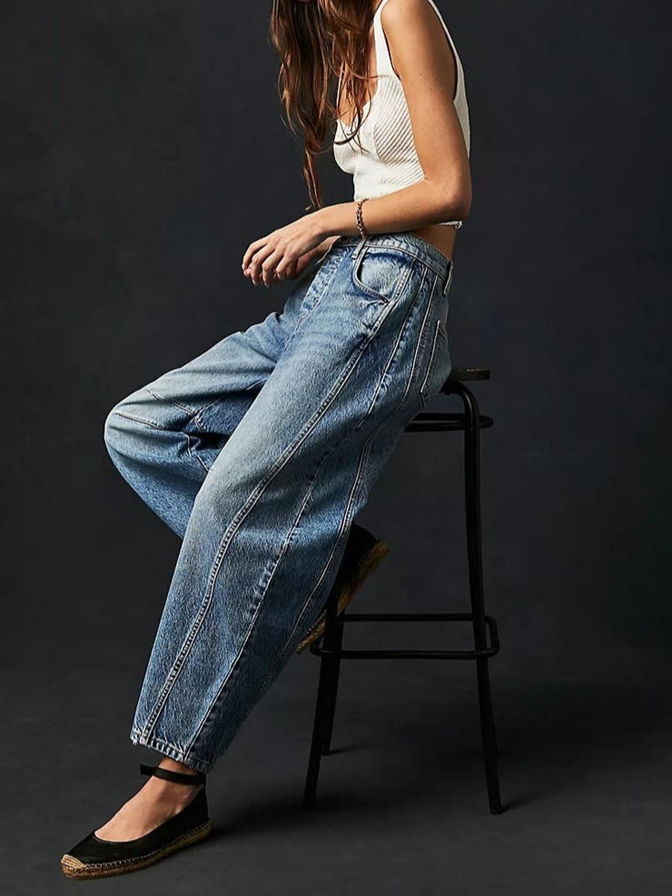 27 Mid Rise Barrel Jeans