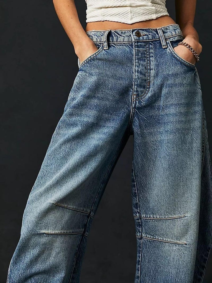 27 Mid Rise Barrel Jeans