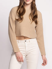 PINK MARTINI Tobi Cropped Knit Sweater