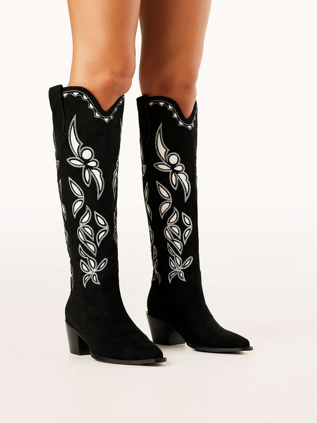 BILLINI Della Faux Suede Western Cowboy Boot