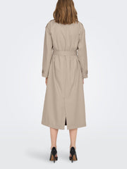 ONLY Long Line Belted Trench Coat