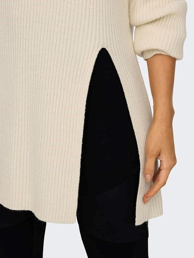 ONLY Katia Side Slit Long Knit Sweater