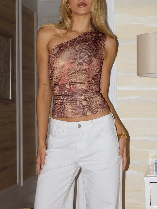 RUNAWAY THE LABEL Davey One Shoulder Top