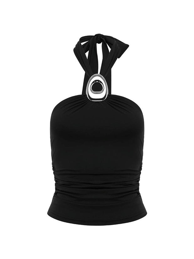 RUNAWAY THE LABEL Indiana Keyhole Halter Top