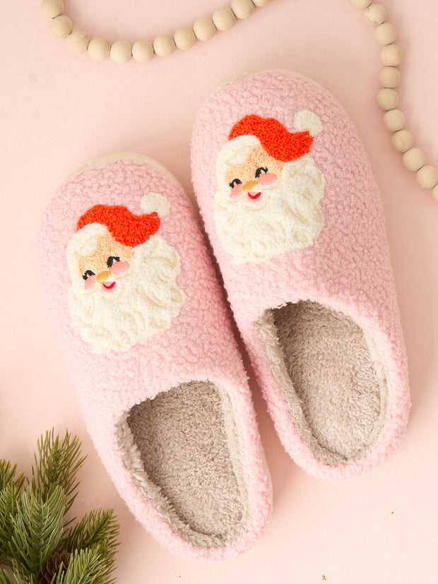 THE DARLING EFFECT Fuzzy Christmas Slippers