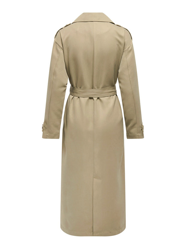 ONLY Long Line Belted Trench Coat