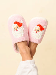 THE DARLING EFFECT Fuzzy Christmas Slippers