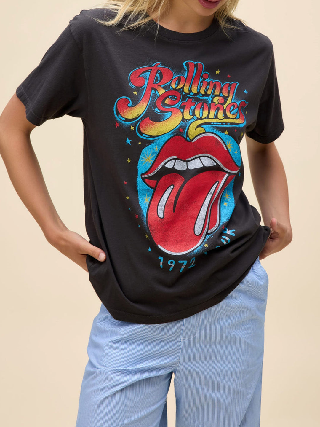 DAYDREAMER Rolling Stones 1972 Tour Boyfriend Tee – 27 Boutique