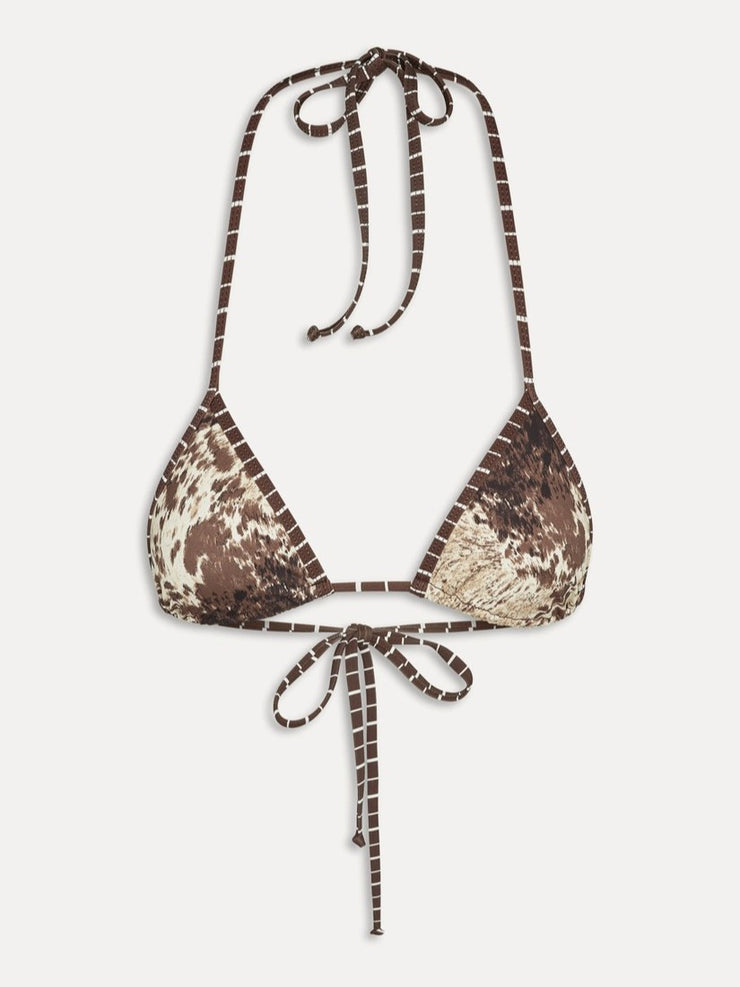 FRANKIES BIKINIS Nick Triangle Saddle Up Bikini Top