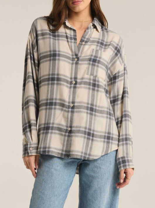 Z SUPPLY River Plaid Button Up Top