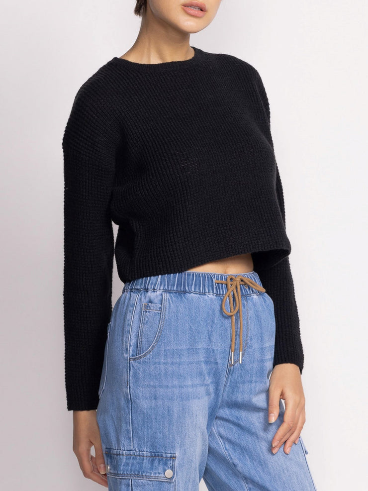 PINK MARTINI Tobi Cropped Knit Sweater